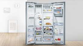 Side-by-side Whirlpool fridges